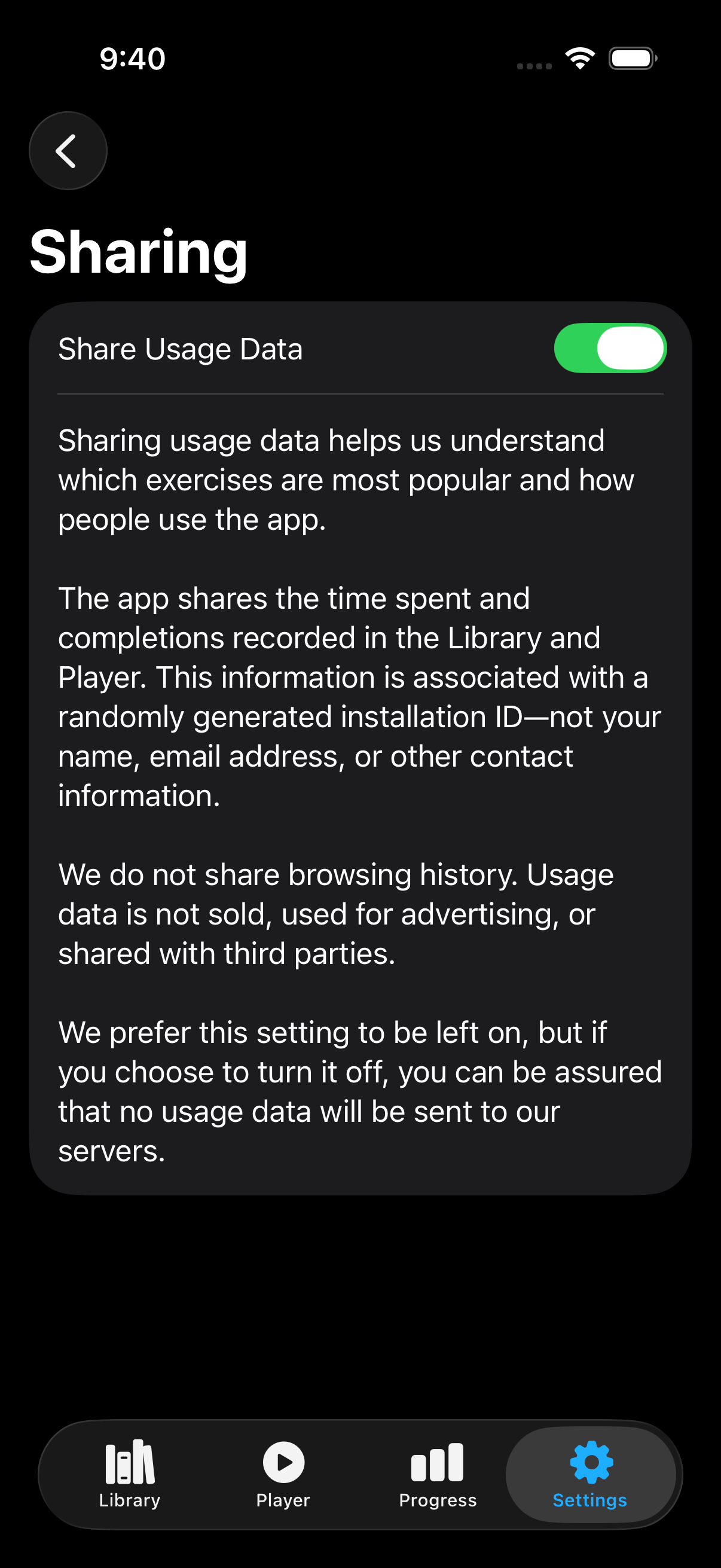 Sharing Enabled