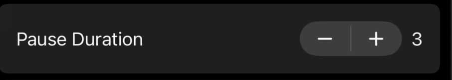 Pause Duration selector set to 3X